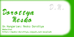 dorottya mesko business card